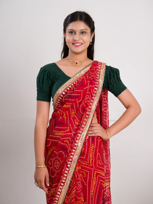 bandhani saree in Georgette febric