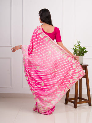 Leheriya style saree for festival ready