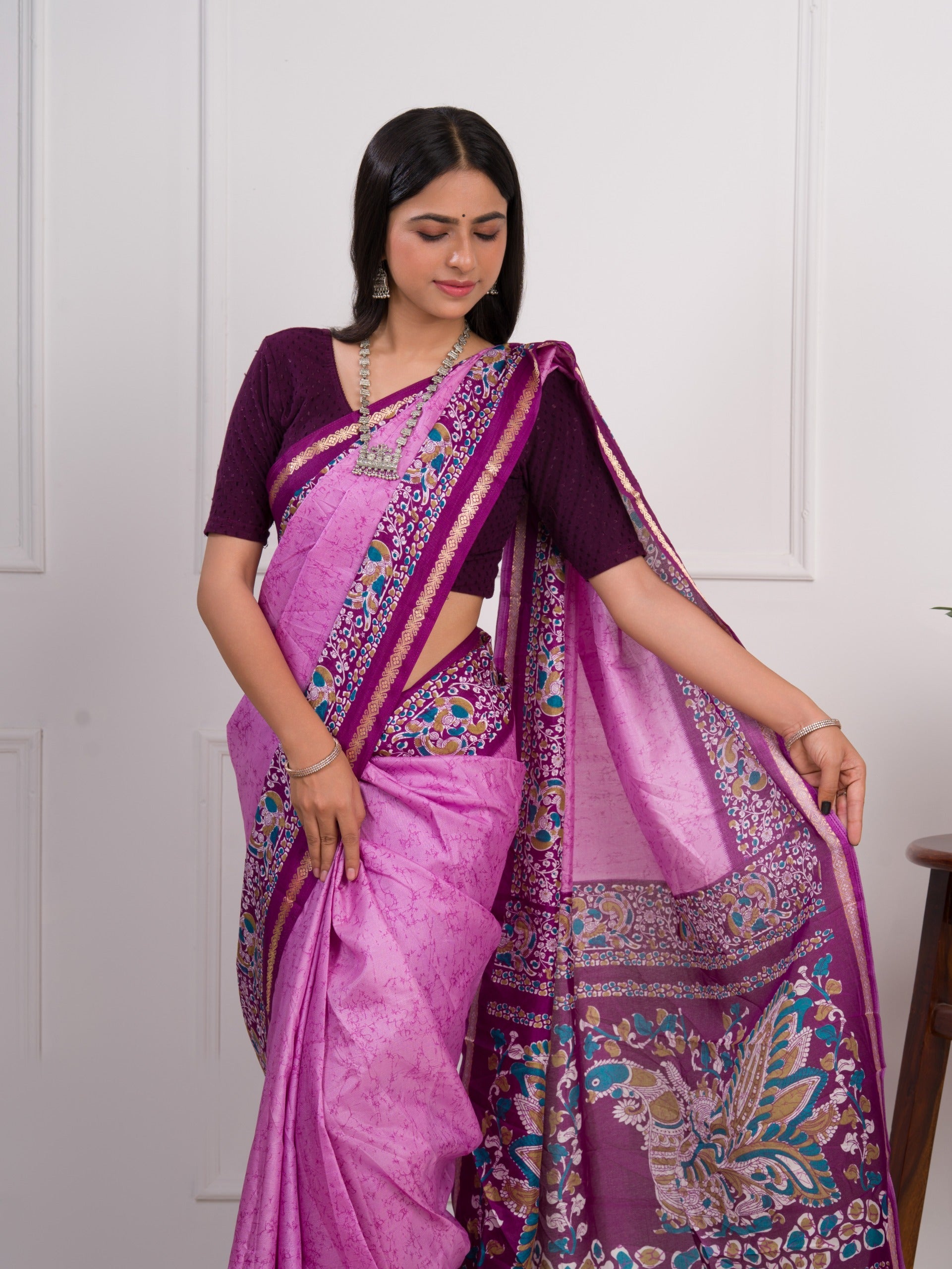 Tanmira New Special Dola Silk Printed Style With Zari Border Work Saree VJT