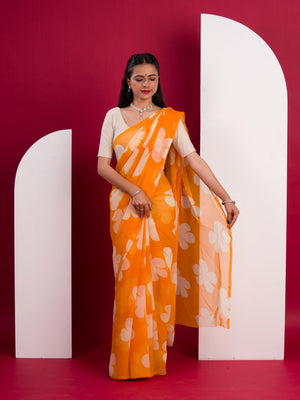 Georgette Flower Printed Style Saree for causal wear under 1000