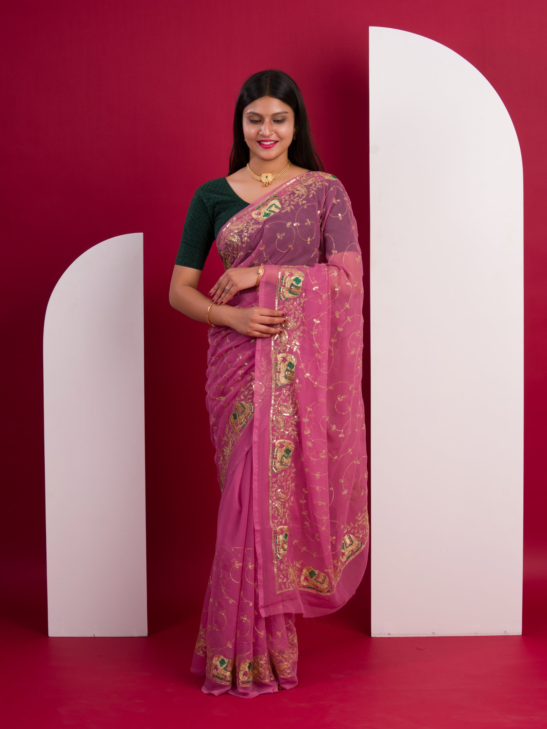Tanmira Special New Classic Traditional Saree in Soft Georgette Fabric JAY
