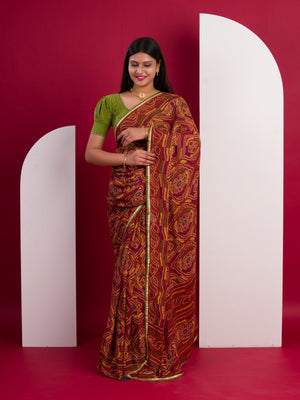bandhani saree for Daily Wear