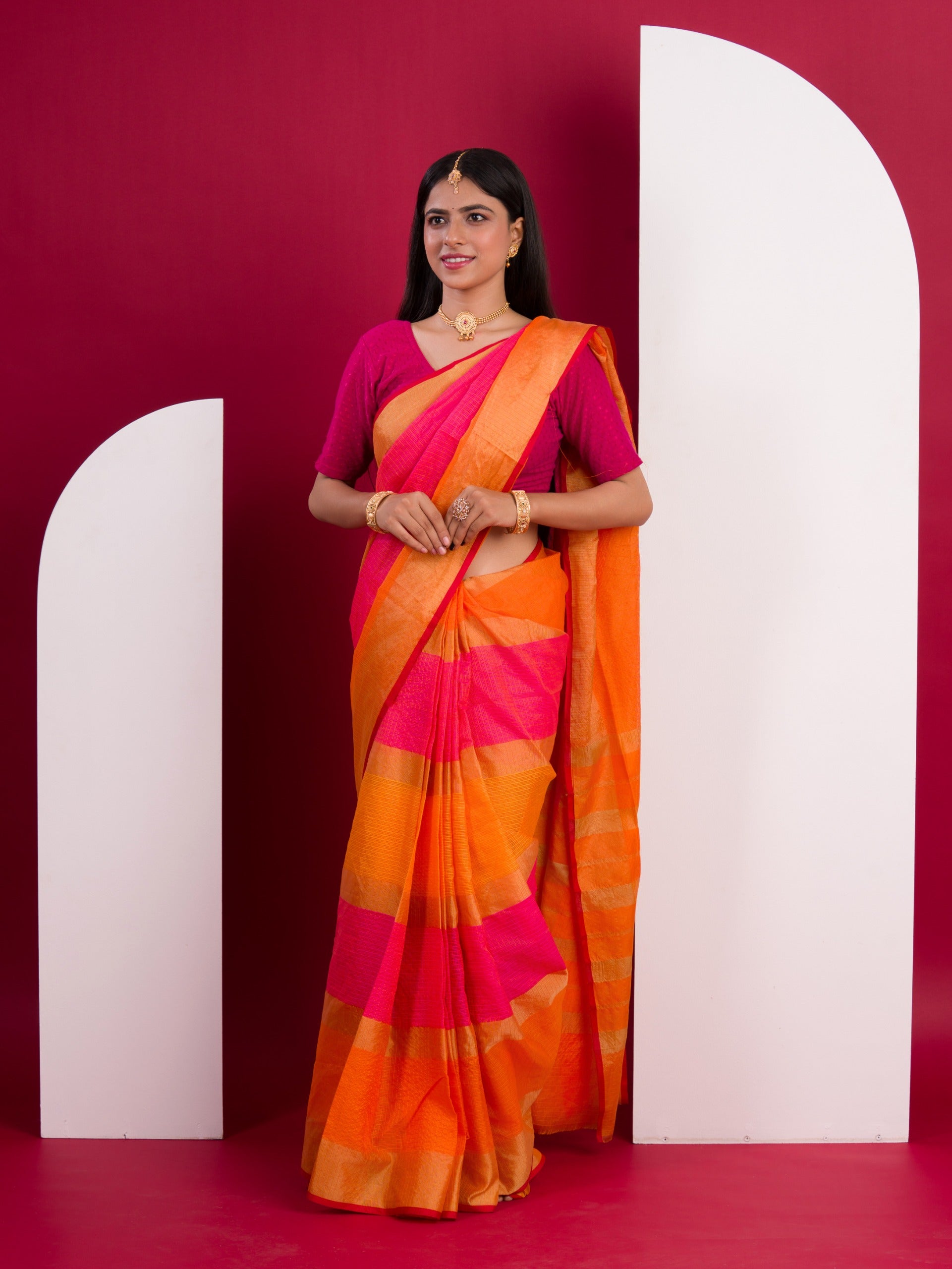 Tanmira Superhit Collection Beautiful Cotton Zari Weaving Saree