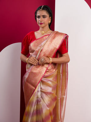 Banarasi Silk Bollywood Style With Tissue work Saree