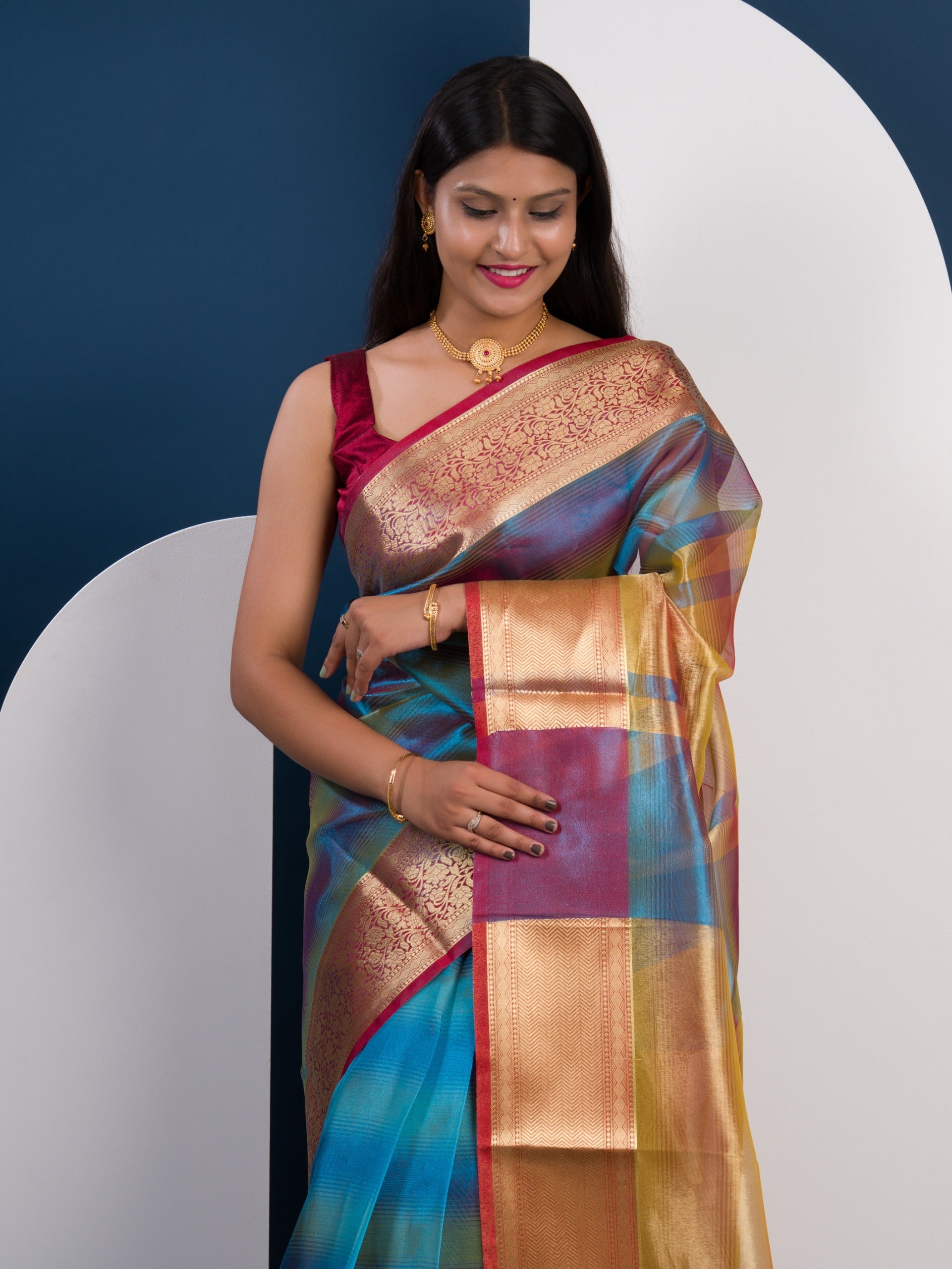 Tanmira New Beautiful Banarasi Silk Bollywood Style With Tissue work Saree KB