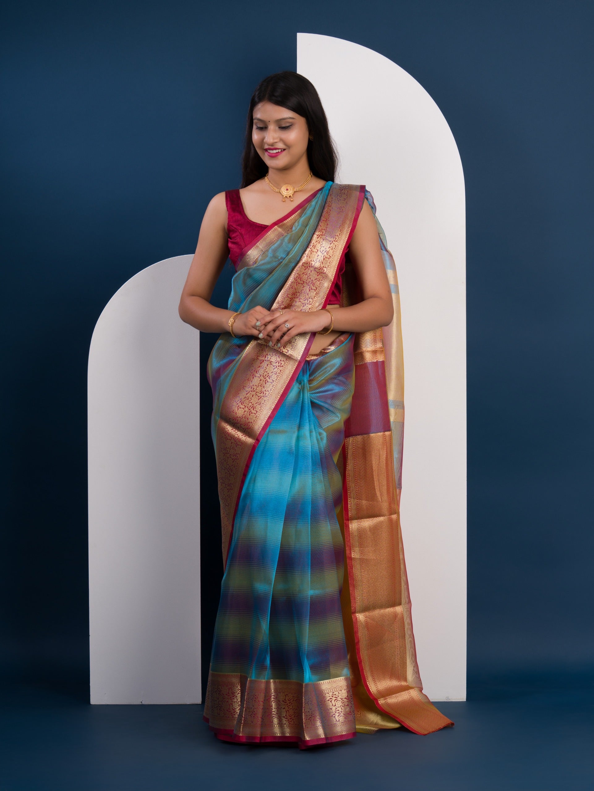 Tanmira New Beautiful Banarasi Silk Bollywood Style With Tissue work Saree KB