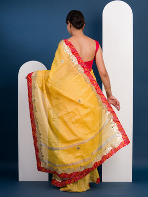 kota Doriya saree in Bandhani Style border
