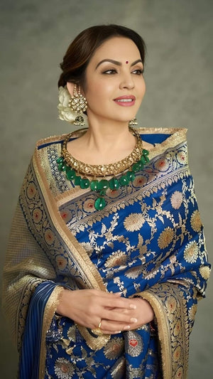 Neeta Ambani Cultural Event inspired Banarasi Handloom Meenakari Saree