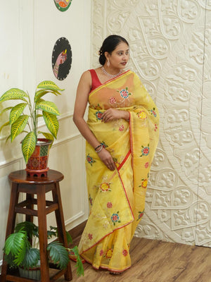 By New Launch Tissue Silk Bollywood Style With Silver Gotapatti Work Saree
