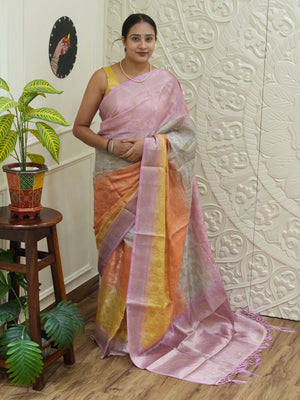 By Banarasi Saree With Party Wear