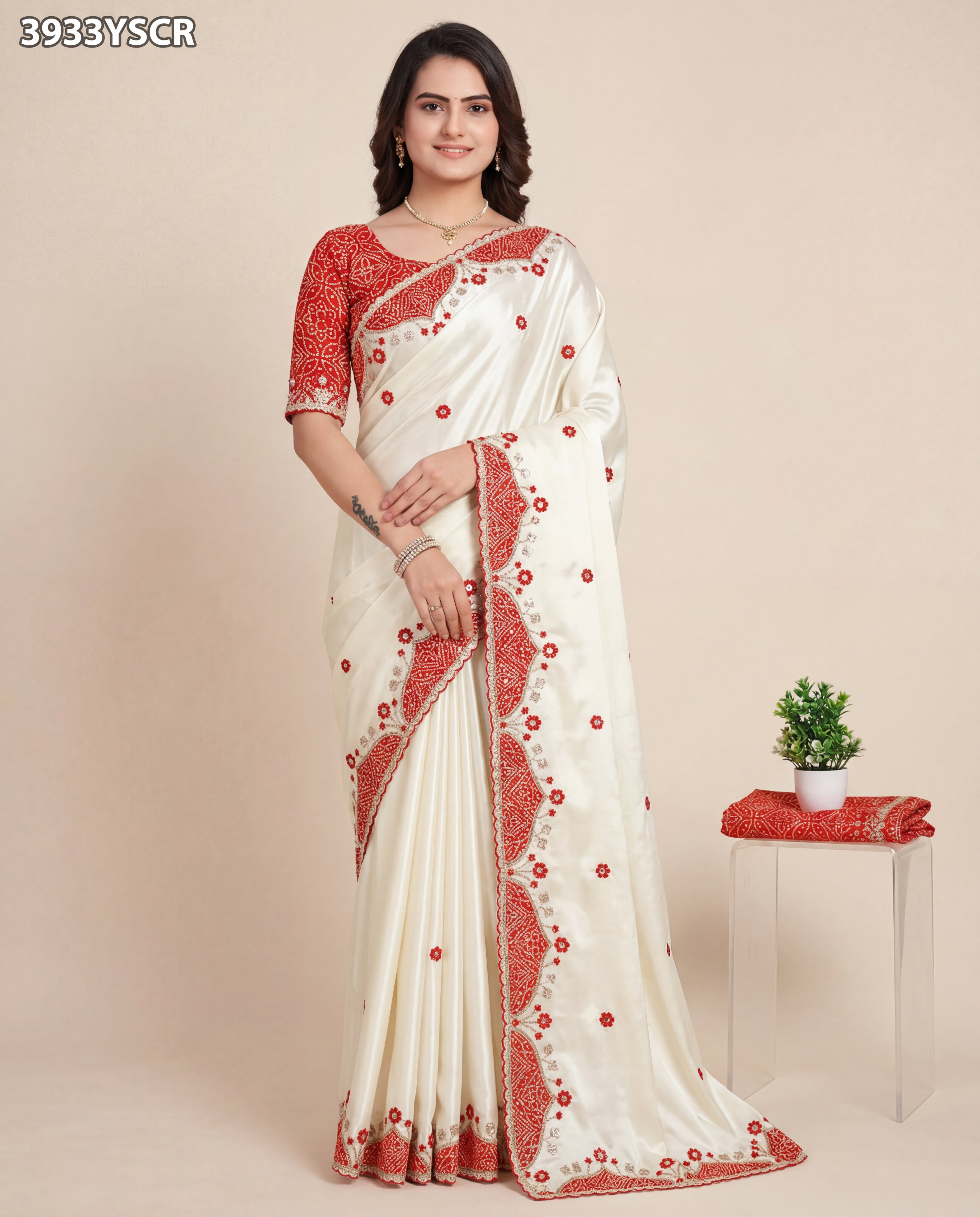 Tanmira Festive Special Crepe Silk Designer Saree with Tari Work SWA