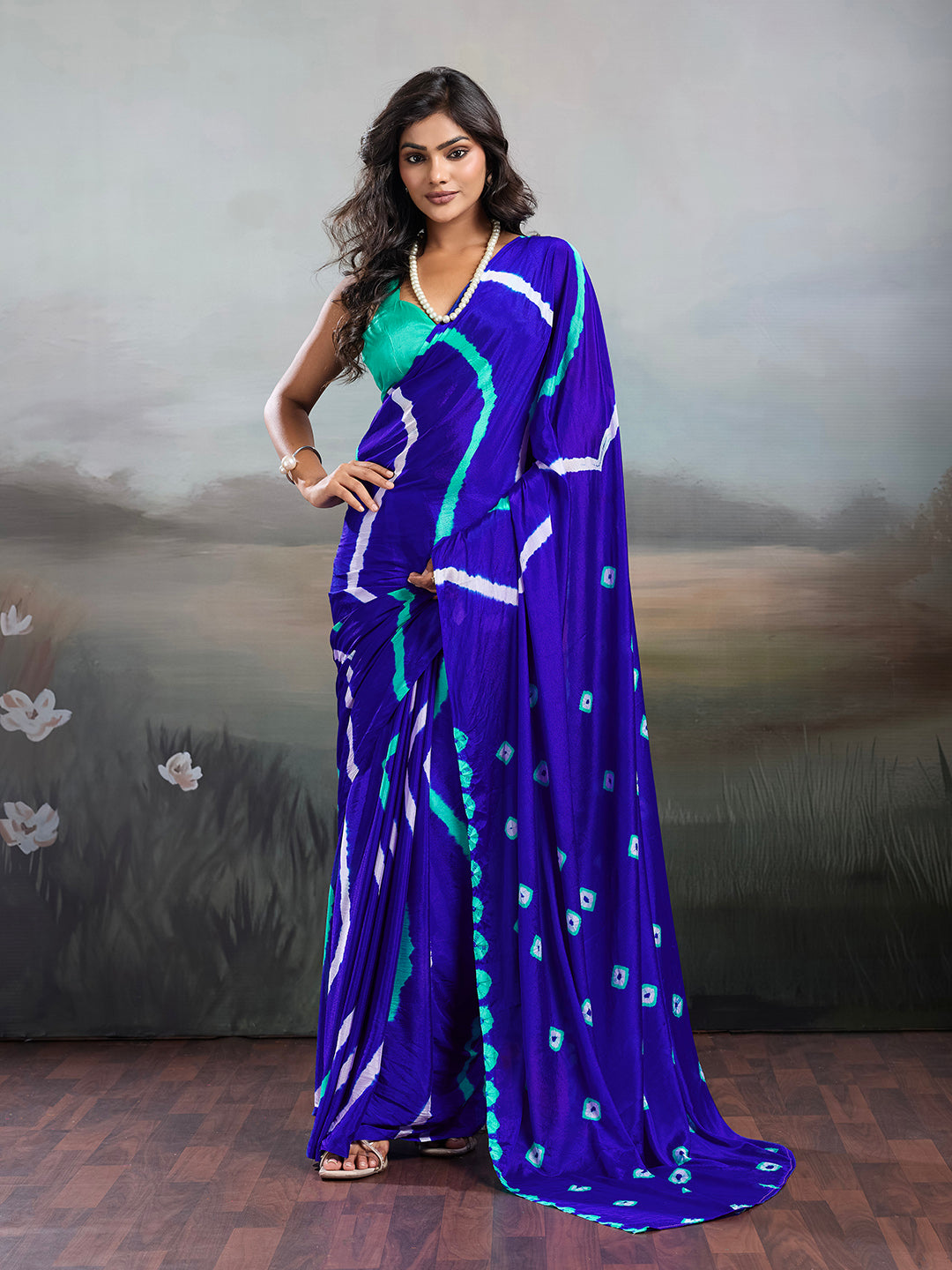 Tanmira Latest New Jaipuri Traditional Chinon Bandhani Saree
