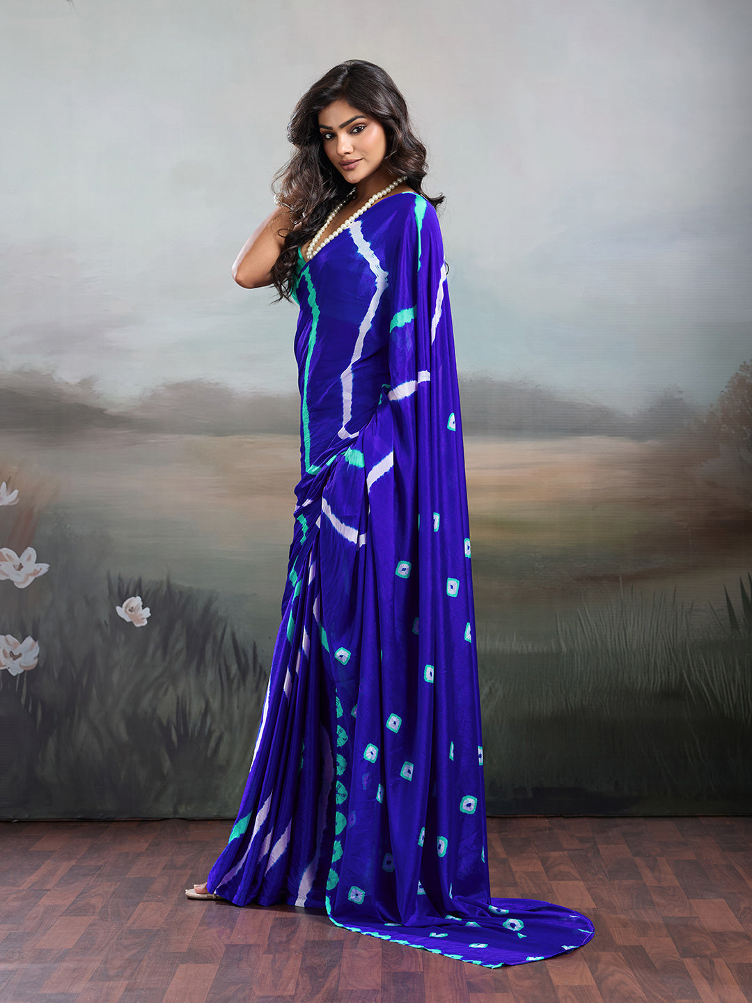 Tanmira Latest New Jaipuri Traditional Chinon Bandhani Saree