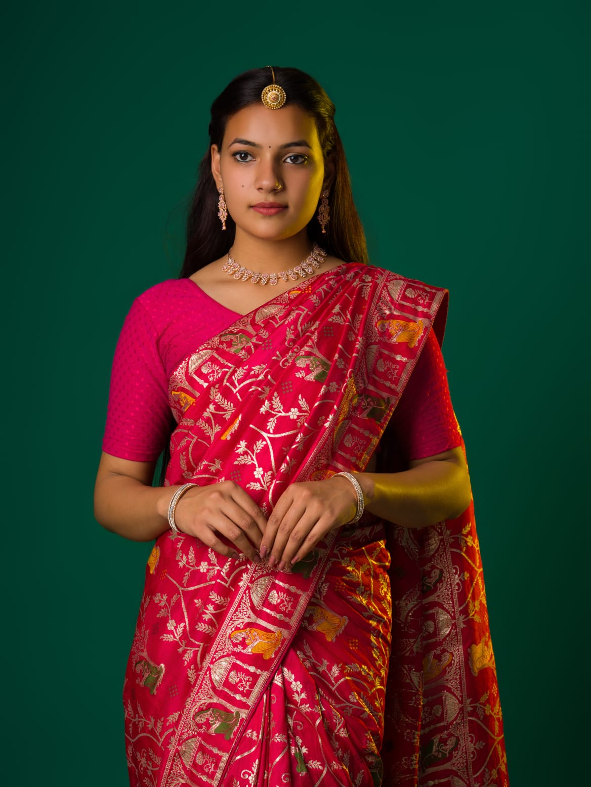Tanmira New Launch Munga silk Fabric Banarsi Zari weaving saree DC