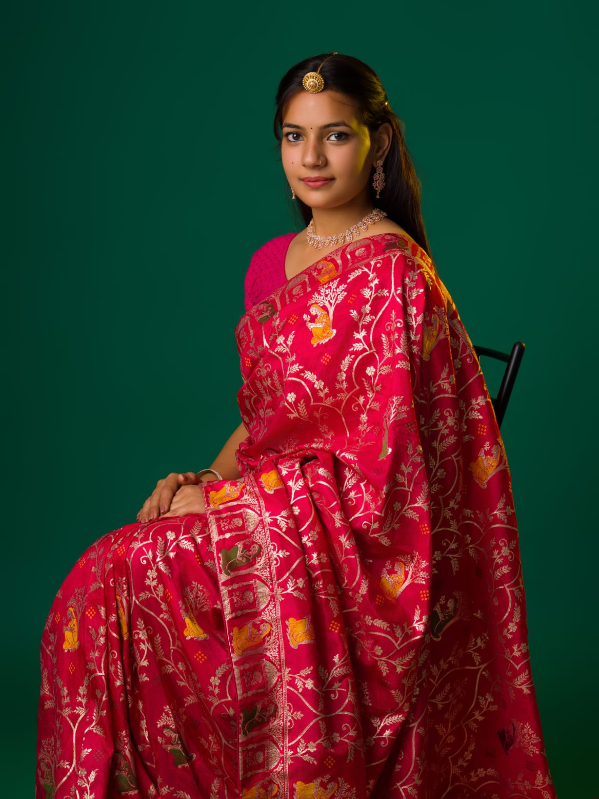 Tanmira New Launch Munga silk Fabric Banarsi Zari weaving saree DC