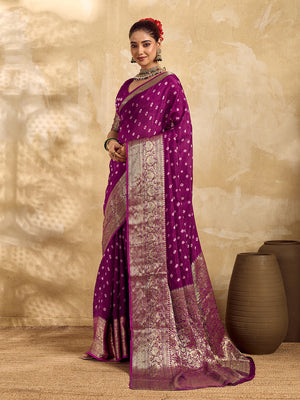 Buy Viscos Silk Bandhani Saree With Zari Border  under 2000