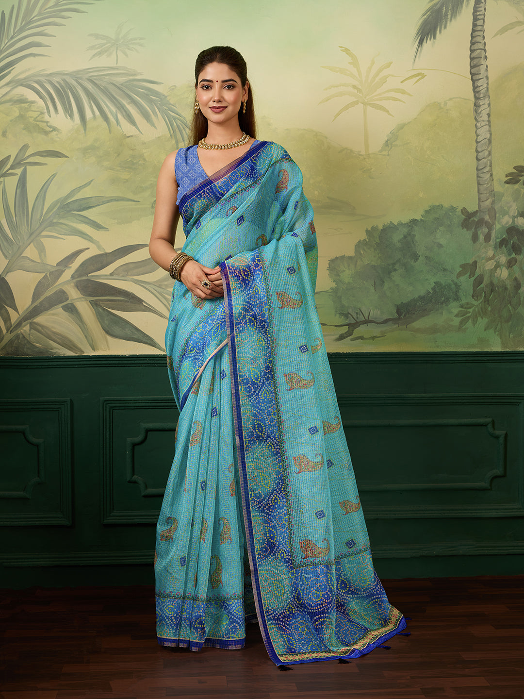 Tanmira  New Beautiful Kota Doriya Bandhani Saree  STL