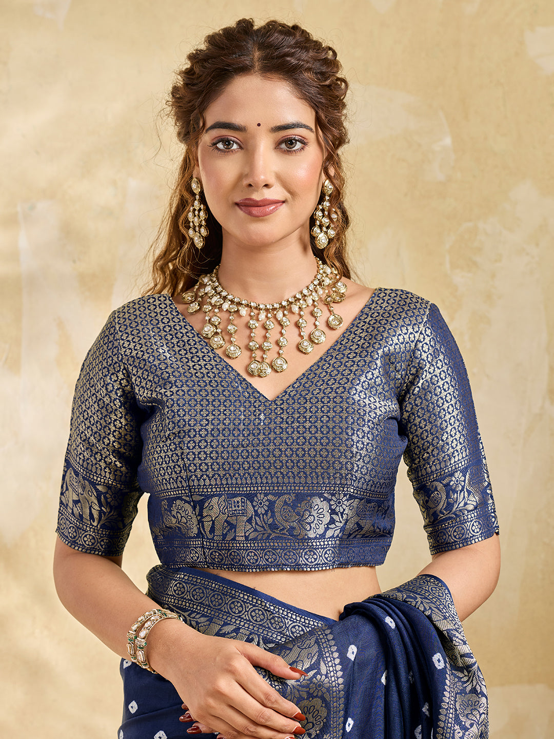 Buy Bandhani Saree With Festive Wear Tanmira