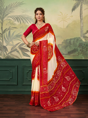  Buy New Premium Saree with Beautiful Gotapatti Detailing Tanmira 