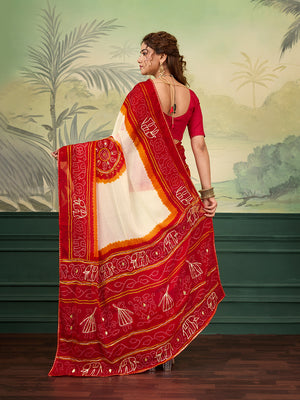  Buy New Premium Saree with Beautiful Gotapatti Detailing Tanmira 