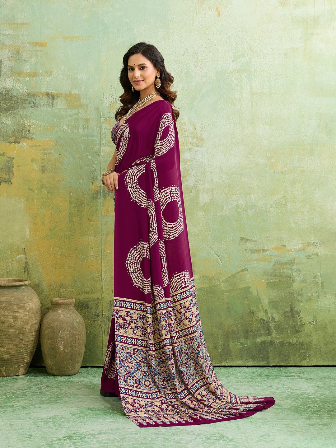 Tanmira  New Graceful Kalindi Crepe Silk Saree Perfect for Daily and Office Wear   APL