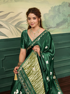 Buy Designer Saree with Handcrafted Cutdana Work Tanmira 