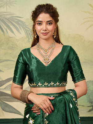 Buy Designer Saree with Handcrafted Cutdana Work Tanmira 