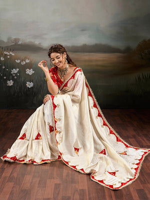 Buy Designer Style Saree With  GotaPatti Work Tanmira