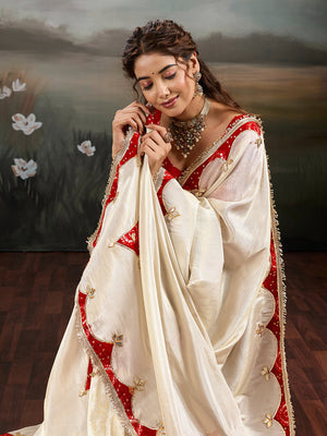 Buy Designer Style Saree With  GotaPatti Work Tanmira