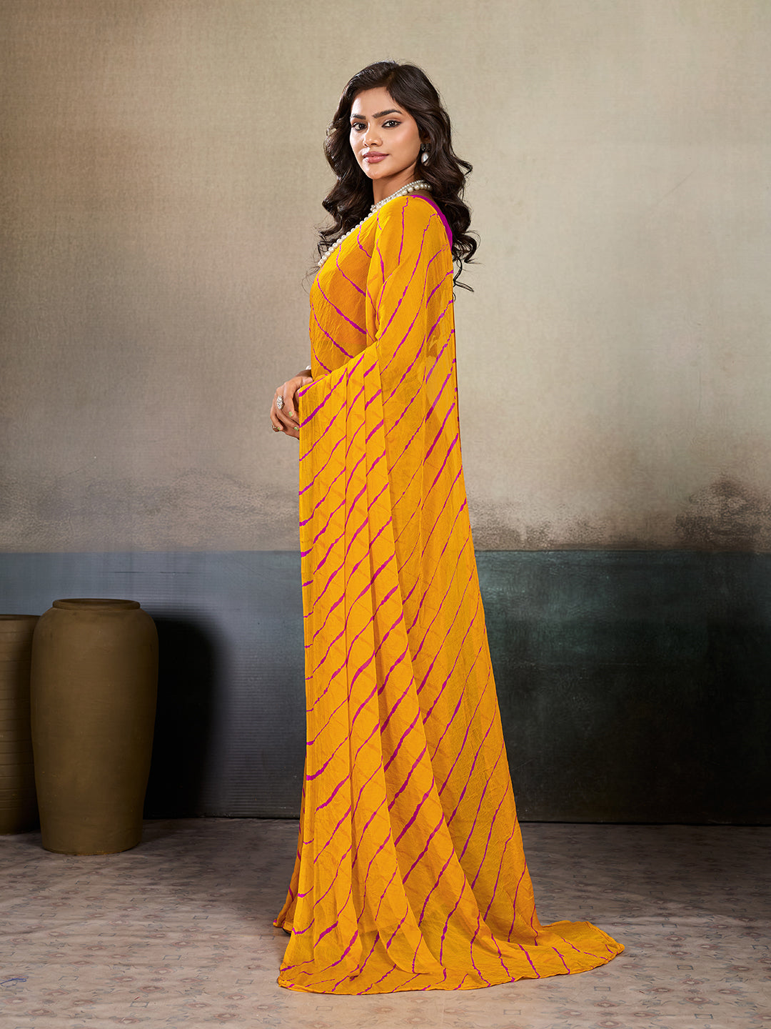 Tanmira  New Launch Leheriya Style With Casual WearSaree KRN