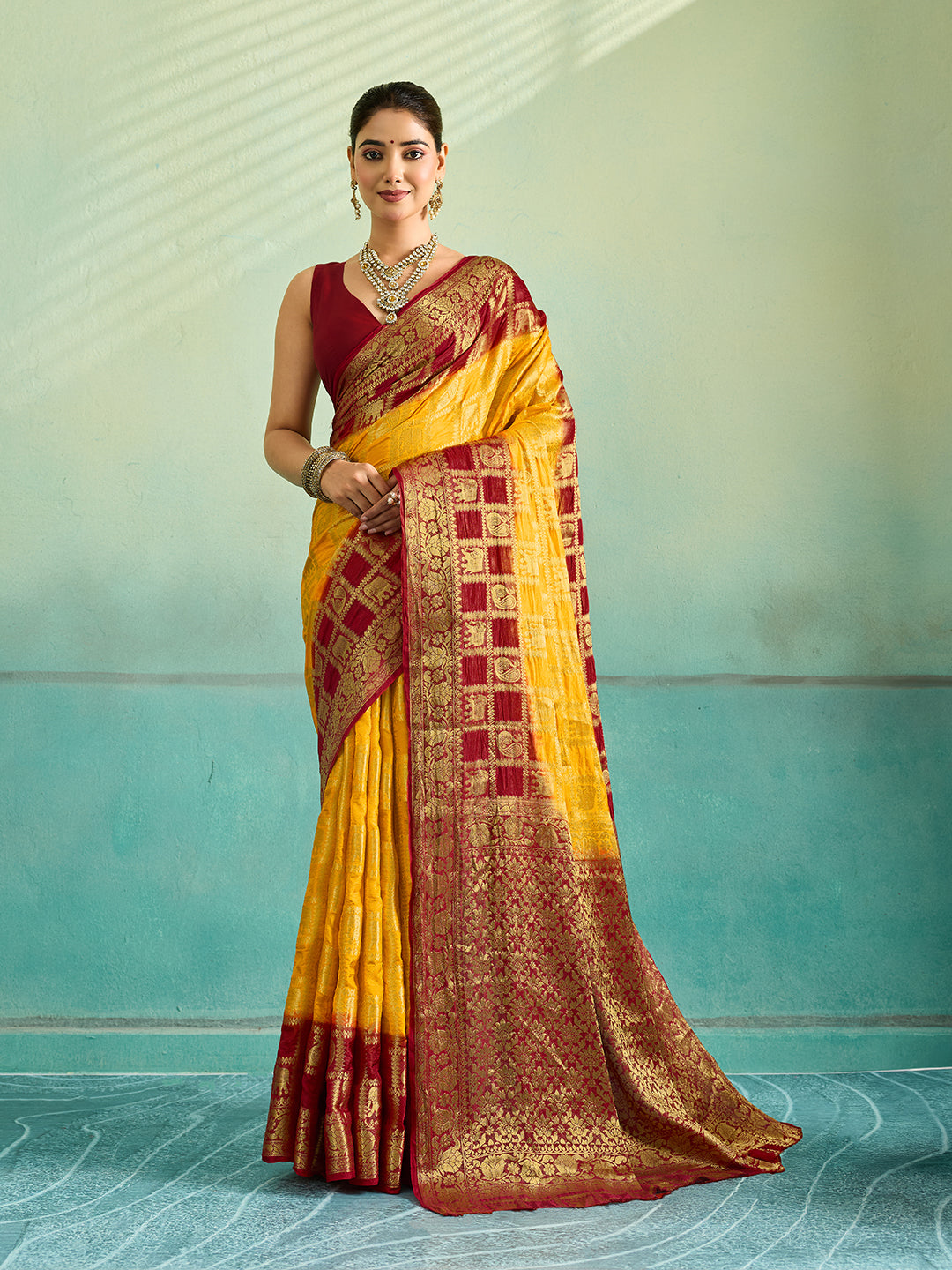 Tanmira  New Arrival Art silk Banarasi Style With Zari weaving Work Saree Tanmira