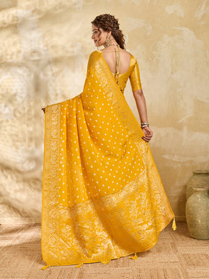 Buy New Elegant Bandhani Saree With Festive Wear Tanmira