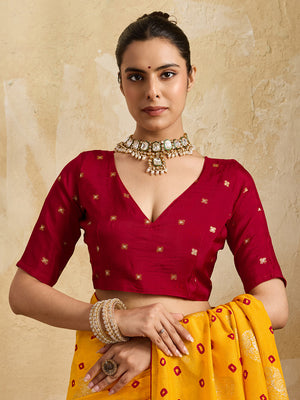 Buy  Dola Silk Bandhani Saree with Elegant Zari Border  Tanmira 