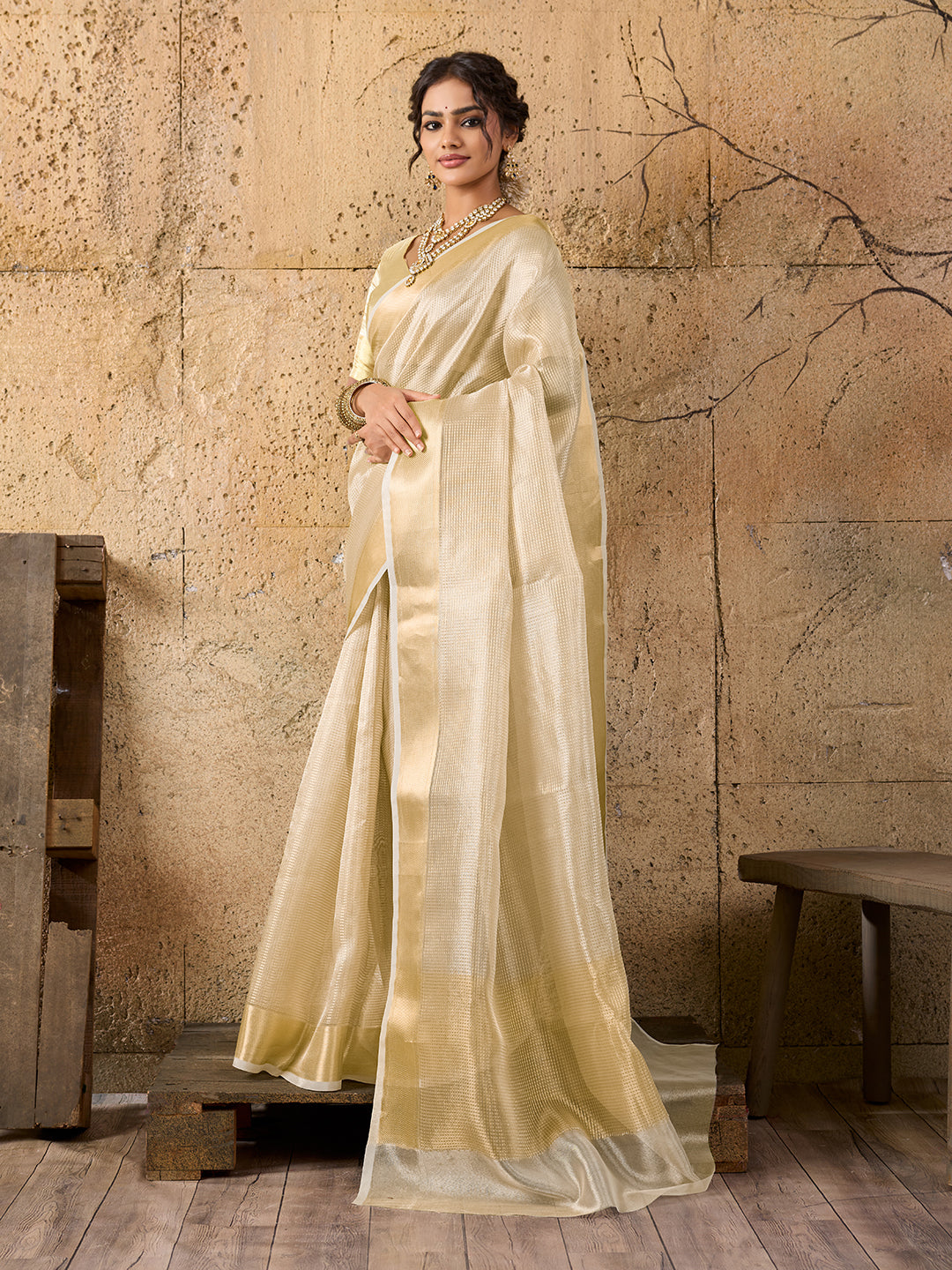 Tanmira  New Bollywood Banarasi Saree in Tissue Silk Inspired by Nayanthara  NDA