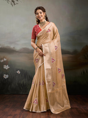 Buy Traditional Banarasi Style Saree Tanmira