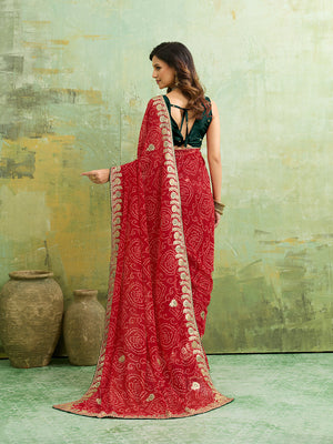 Buy New Festive Special Bandhani Saree With Festive Wear Tanmira  