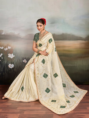 Buy Designer Style Saree With  GotaPatti Work Tanmira
