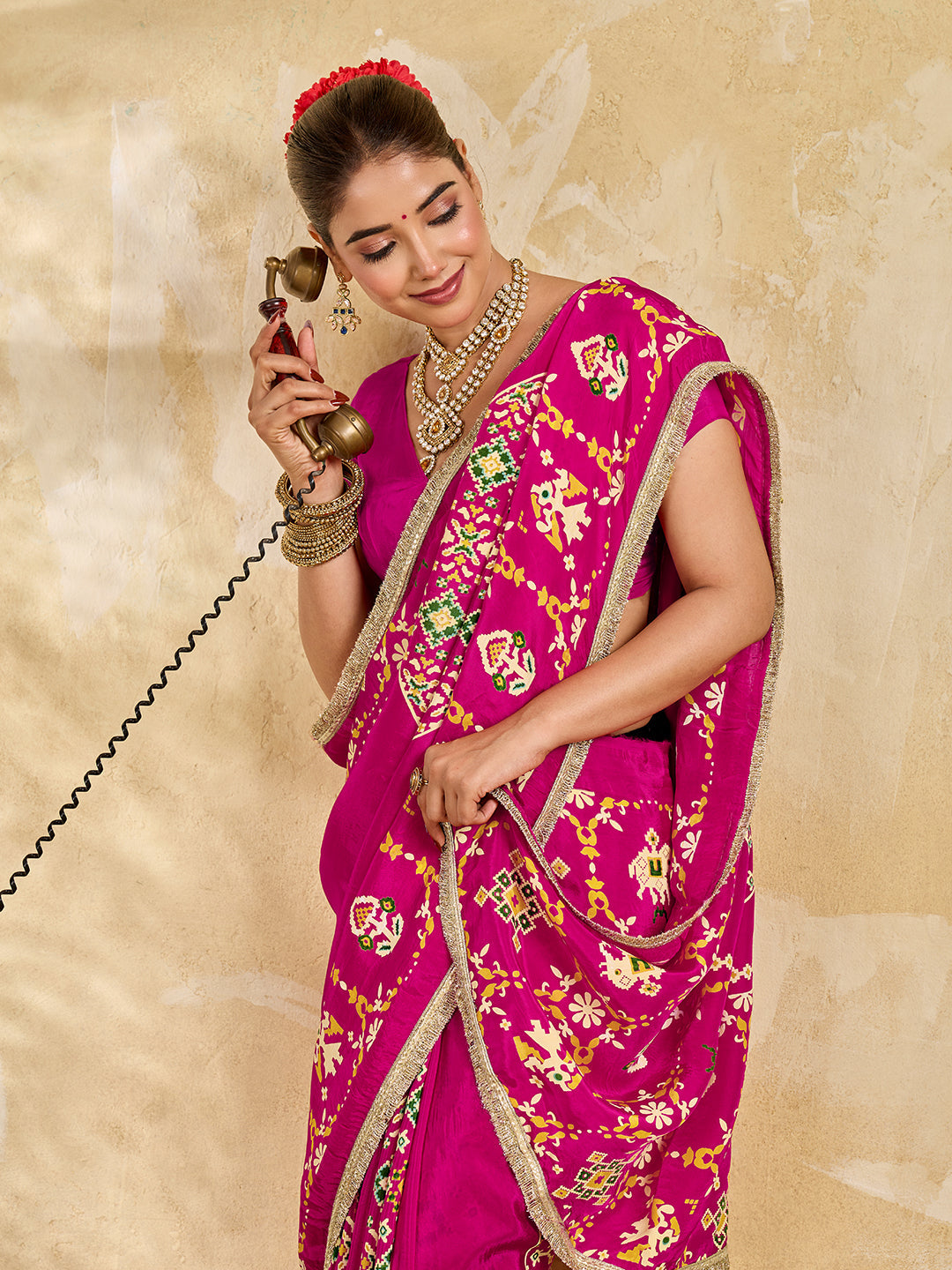 Buy New  Patola Style Saree with  Festive Wear Tanmira
