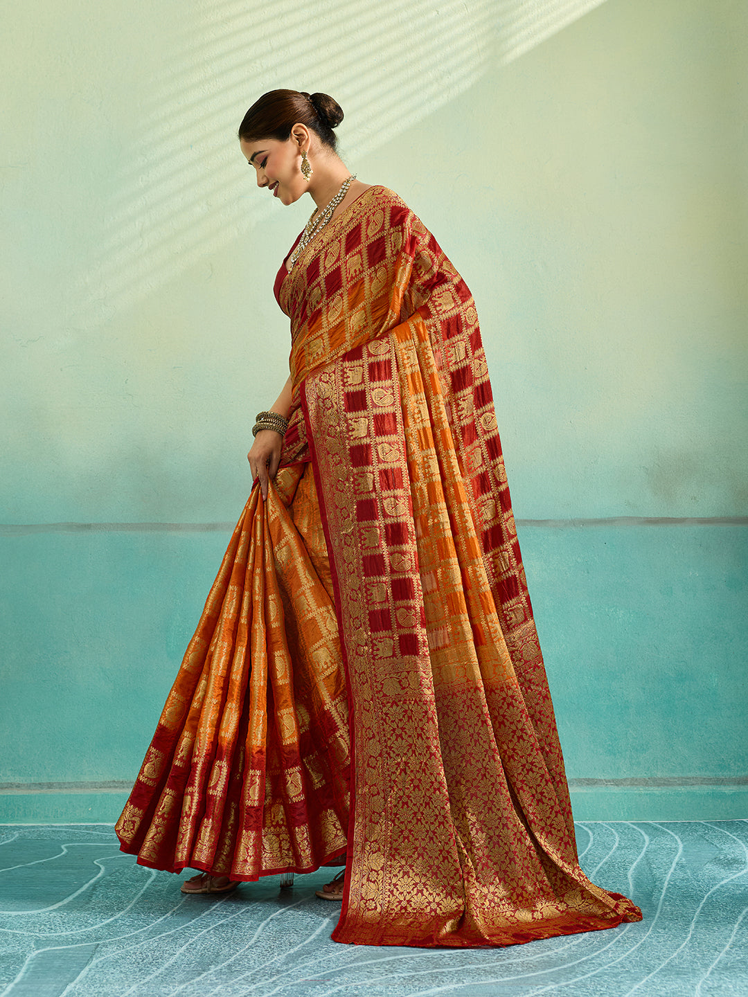 Tanmira  New Launch Art silk Banarasi Style With Zari weaving Work Saree Tanmira