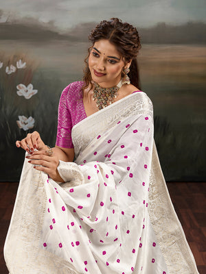 Buy Elegant Bandhani Saree With Festive Wear Tanmira