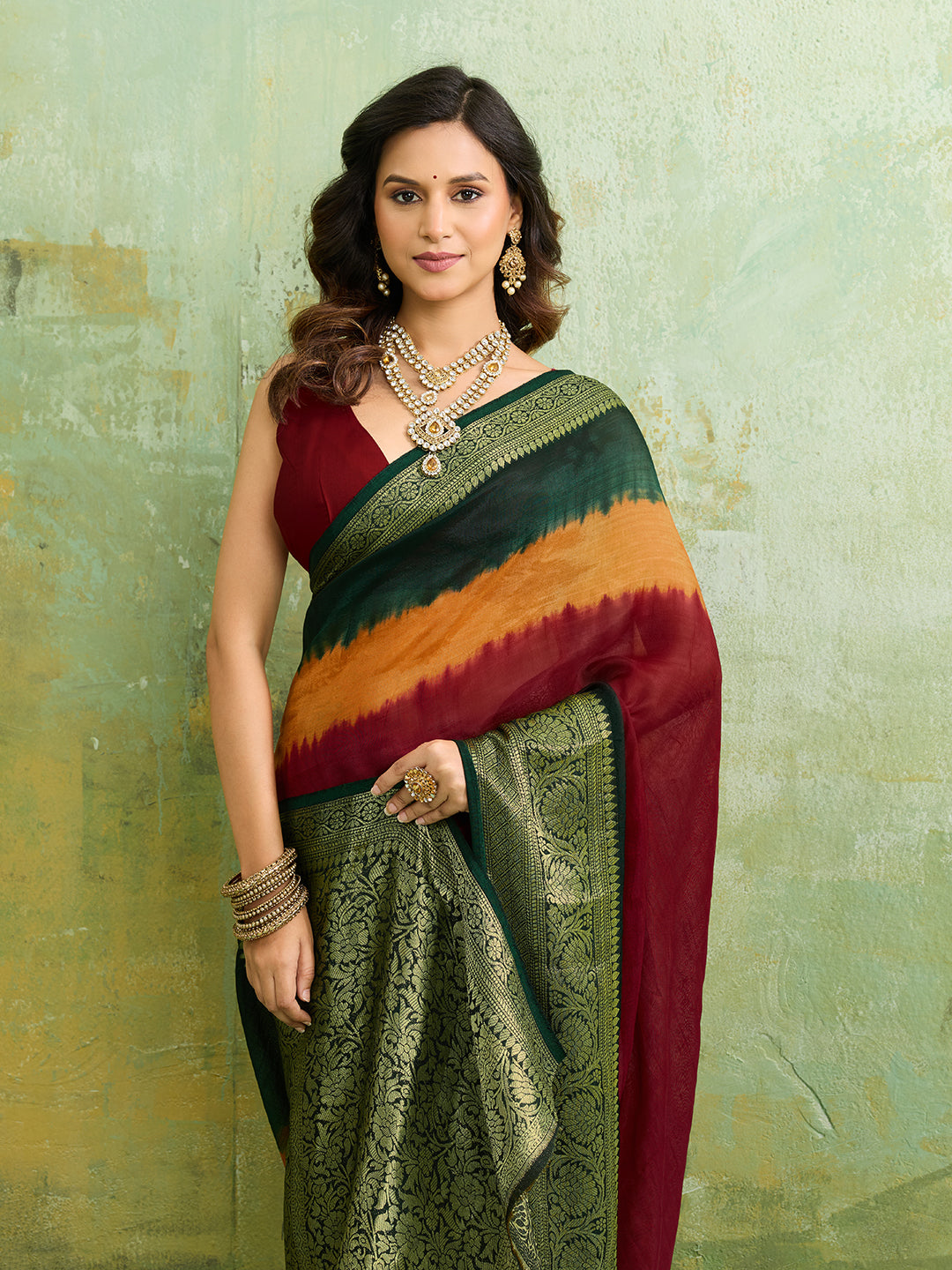 Tanmira  New Beautiful Viscos silk Zari weaving Work Saree SAM