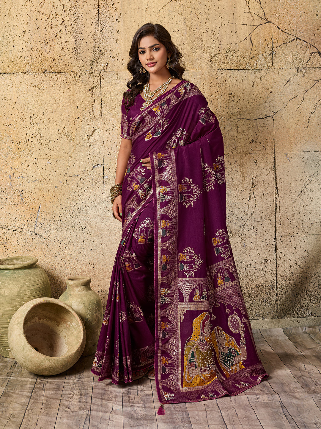 Tanmira  New Beautiful Dola silk Karwa Chauth Special With Dimond Work Saree PDM