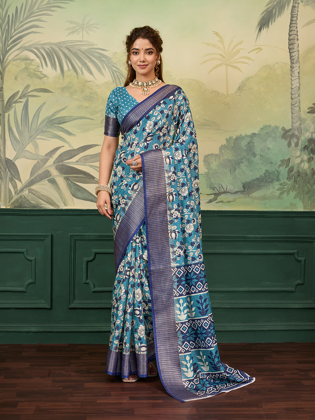 Tanmira  New Lightweight Zari Work Cotton Silk Saree STL