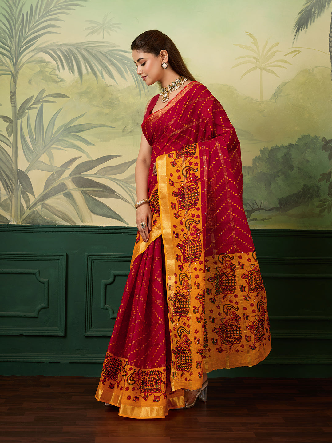Tanmira  New Beautiful Ghatchola Style Saree in Pure Cotton  KC
