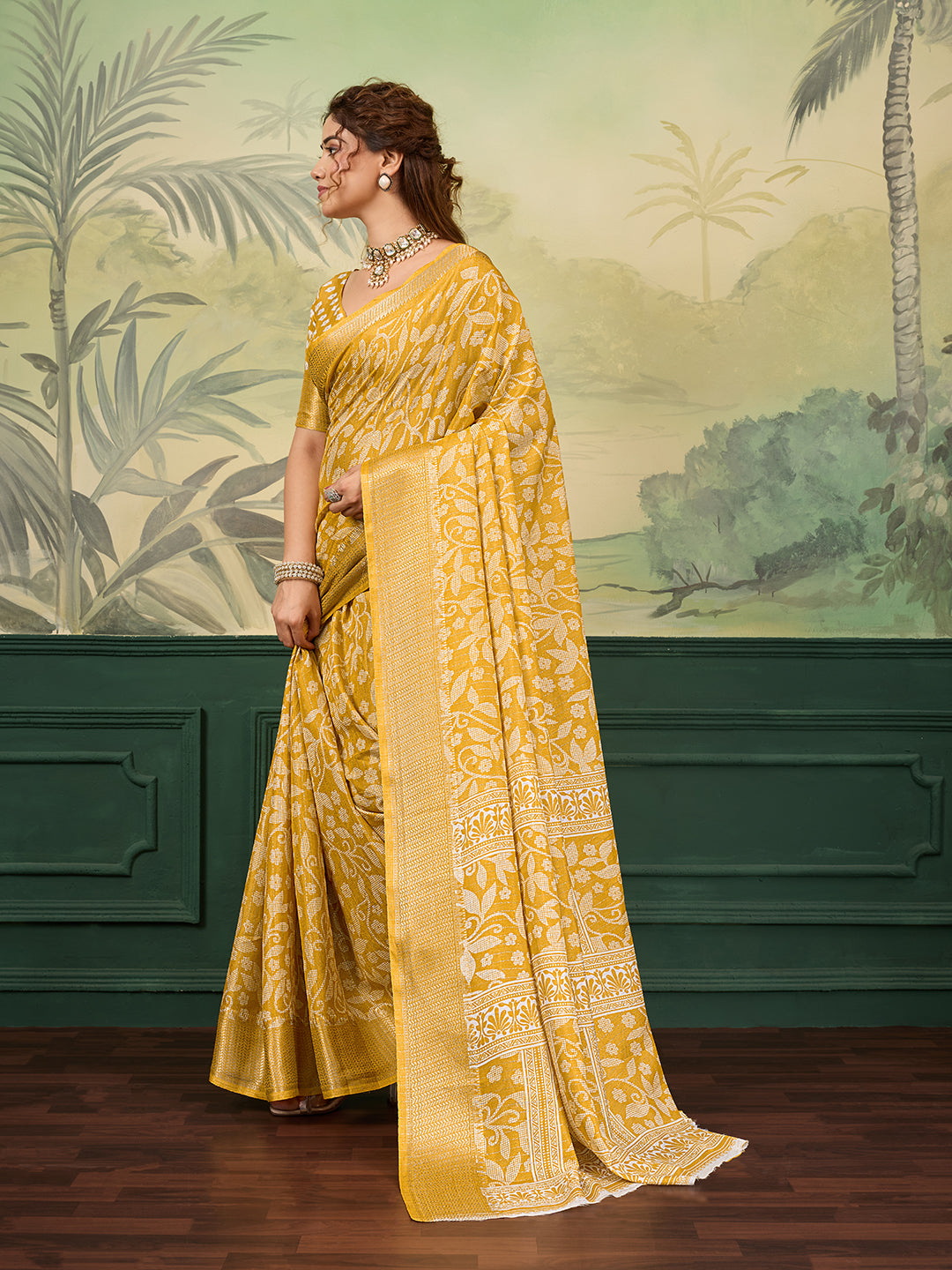 Tanmira  New Stylish Cotton Silk Saree with Rich Zari Border STL