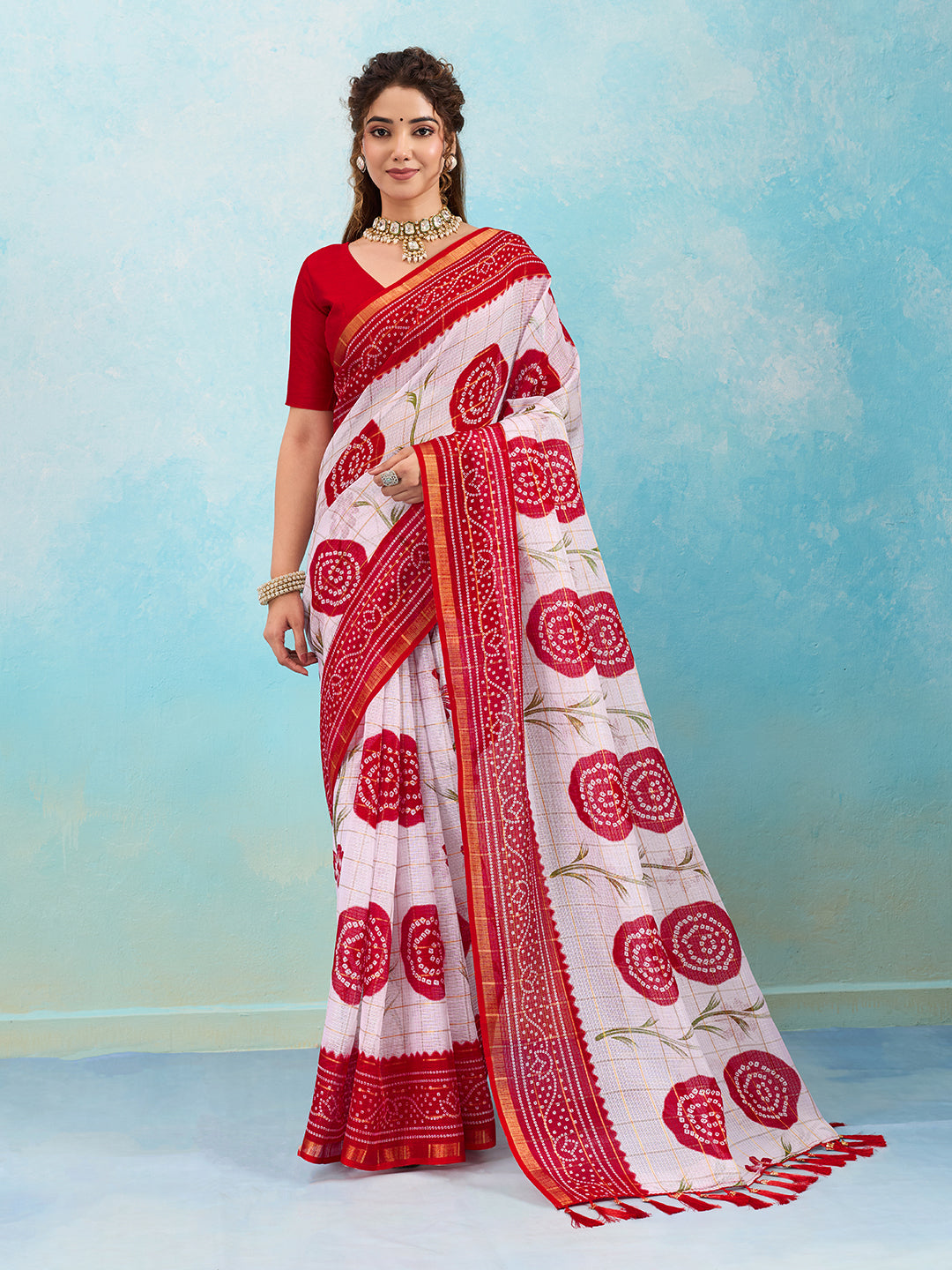 Tanmira  New Kota Doriya Bandhani Style Festive Wear Saree STL