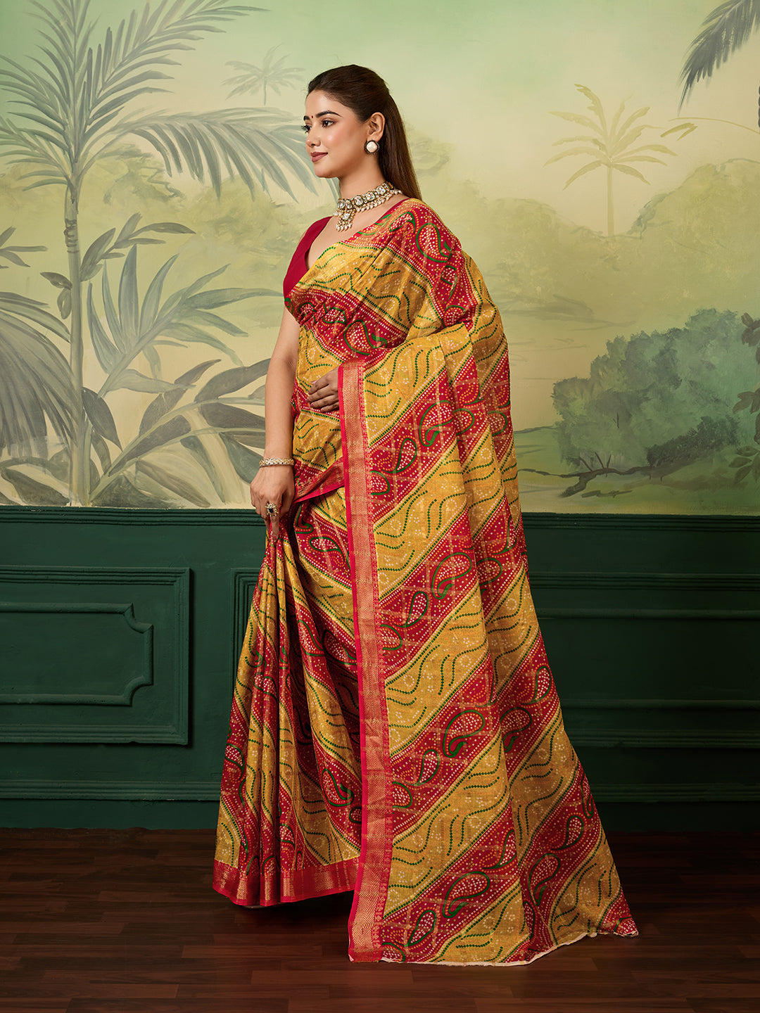 Tanmira  New Festive Special Cotton Silk Saree with Traditional Ghatchol Style KC