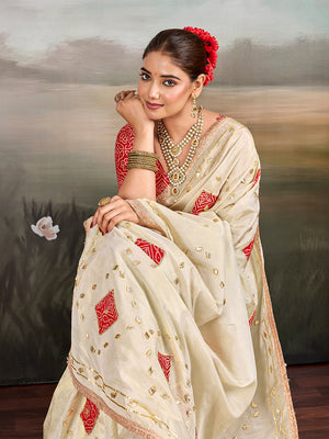 Buy Designer Style Saree With  GotaPatti Work Tanmira