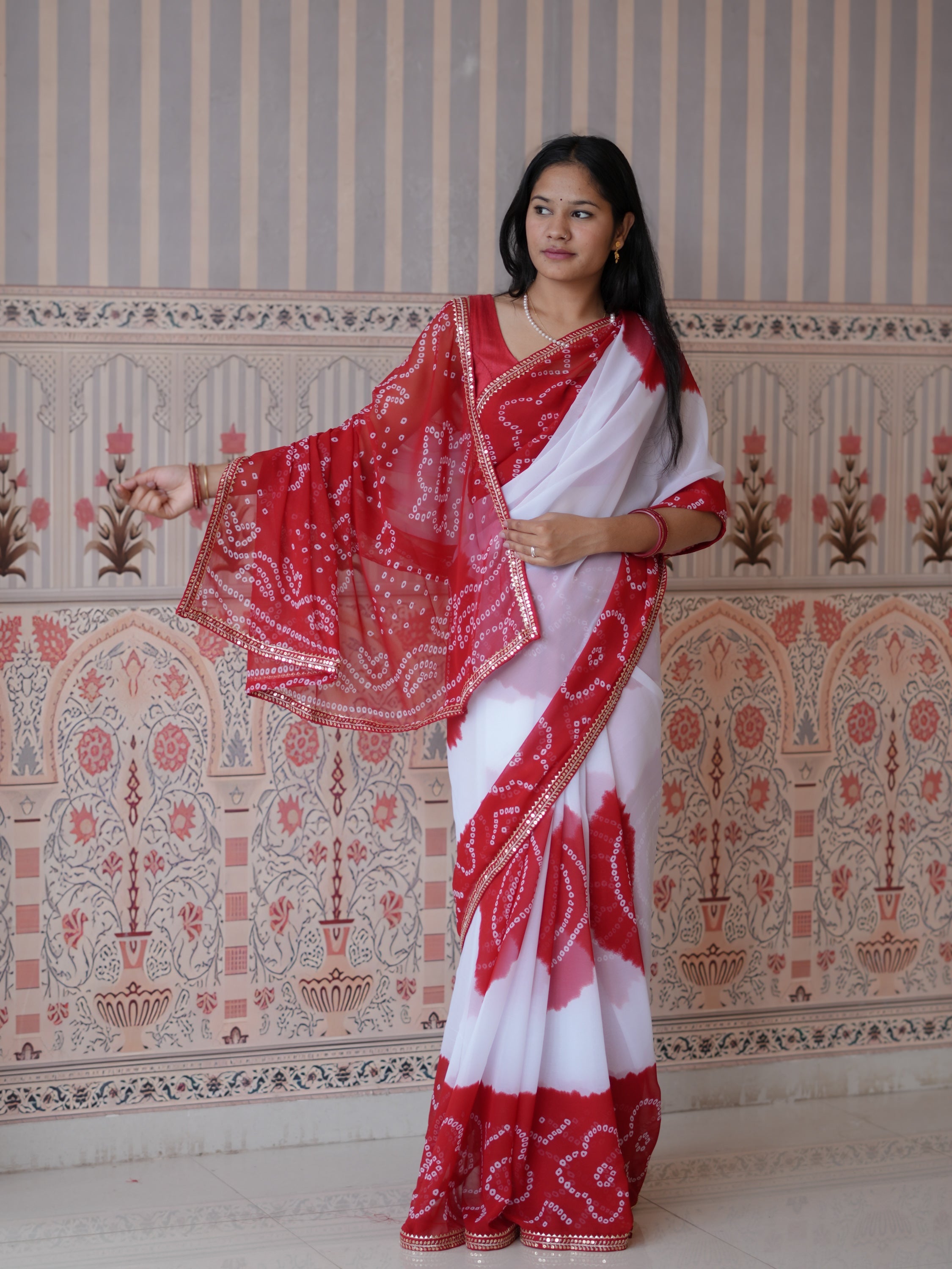 Buy New Festive Faag Style Saree with Elegant Border Work Tanmira  image 5