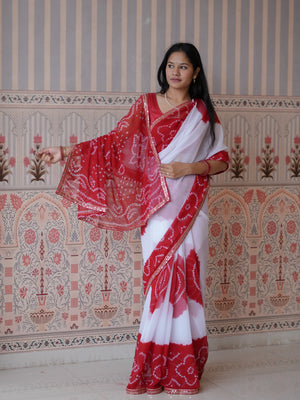 Buy New Festive Faag Style Saree with Elegant Border Work Tanmira  image 5